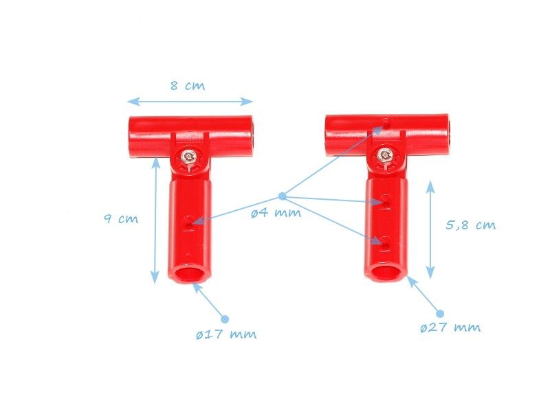 Fleksibel T-Connector for 16 mm tau med stålkjerne